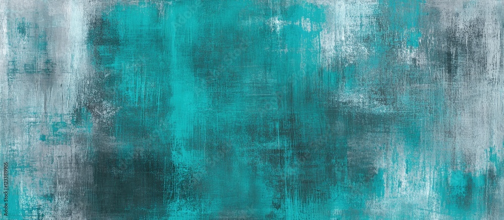 Poster abstract textured background in teal and gray with soft gradients and brushstroke patterns suitable 