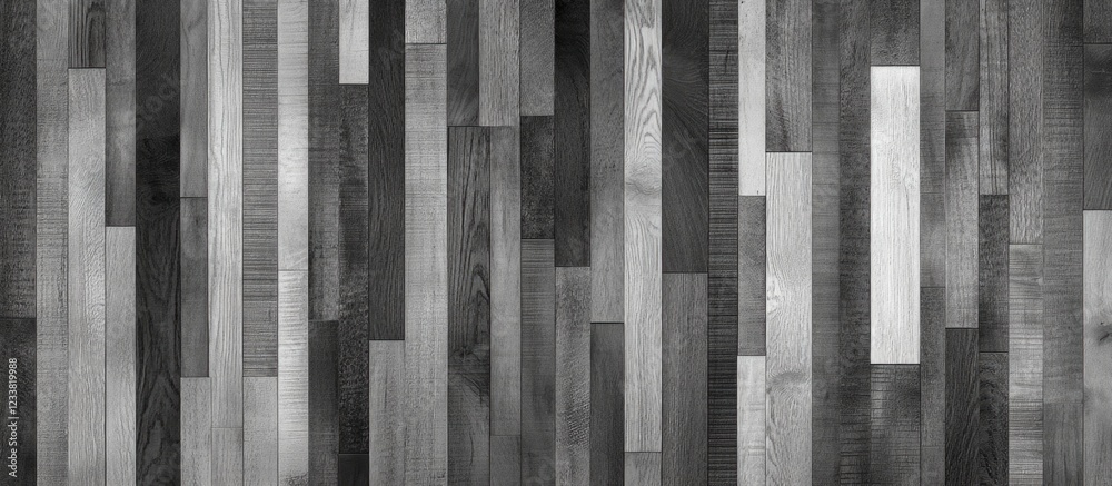 Poster wooden wall textured background with vertical stripes in shades of black and gray with copy space fo
