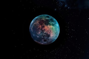 Fototapeta premium Bioluminescence moon background space astronomy universe.