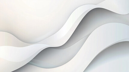 Obraz premium Ethereal Layers: Casting Shadows and Highlights, Clean white paper background, enhancing the clarity and professionalism of corporate presentations