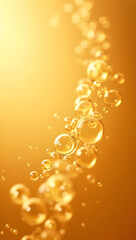 Elegant Abstract Bubbles on Gold Background