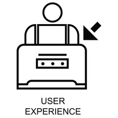 User Experience (UX) Icon. Vector Icon Design