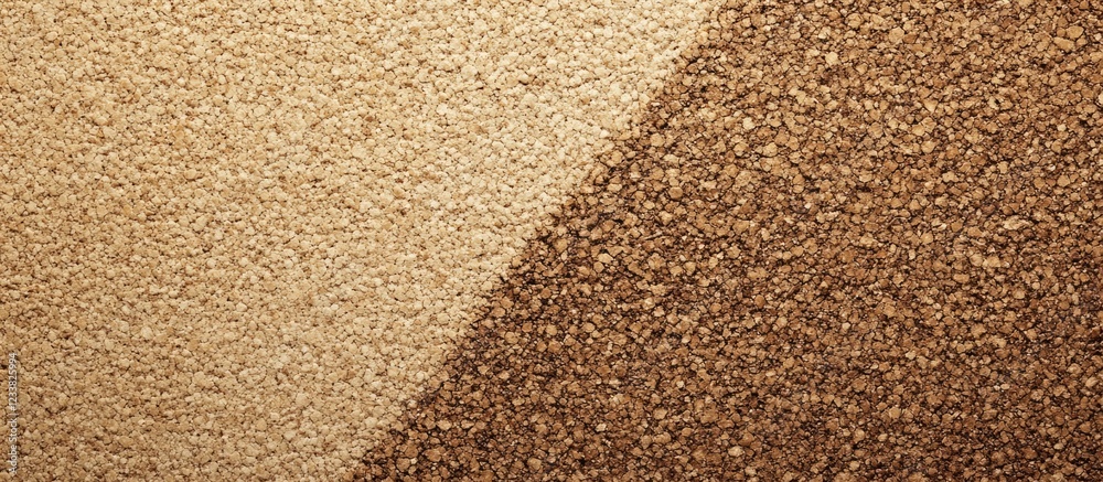 Poster brown and beige textured background with a gradient effect of granules and particles. copy space ava