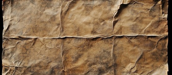 Fototapeta premium Vintage wrinkled paper texture with creases and discoloration suitable for backgrounds and overlays Copy Space