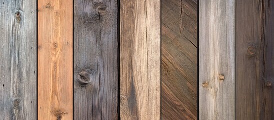 Fototapeta premium Variety of Wooden Planks with Diverse Textures and Natural Patterns