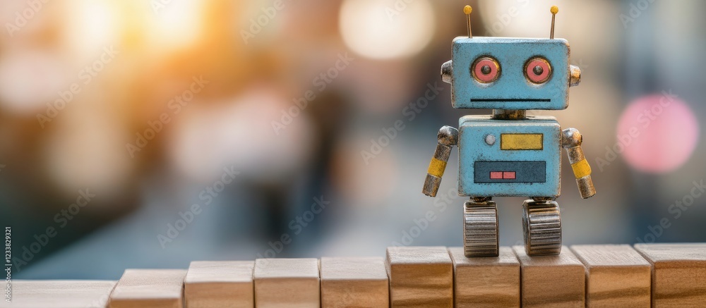 Poster Robotic Automation Advantages Process Improvement Steps Visual Guide with Copyspace for Text and Focus on Progress Tracking