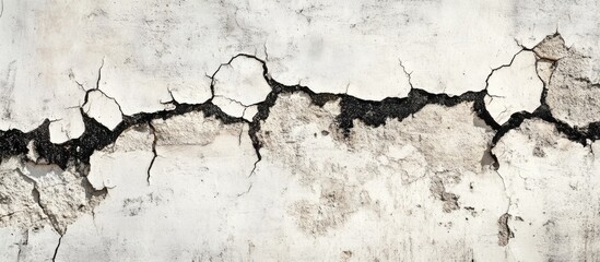 Obraz premium Cracked and Weathered Concrete Wall Texture with Exposed Surface