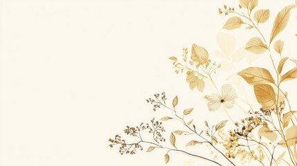 Professional team collaboration with empty copyspace for project presentations and natural floral design elements in soft tones