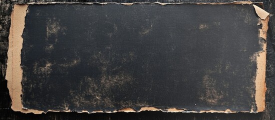 Old textured black chalkboard with worn edges and a blank surface, suitable for adding text or graphics, Copy Space