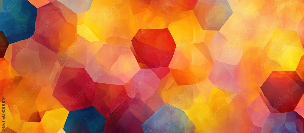 Poster Abstract Colorful Hexagonal Background Design for Posters Flyers and Web Use with Space for Text and Creative Elements
