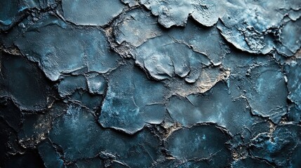 Fototapeta premium Abstract Dark Blue Cement Texture with Layered Patterns for Artistic Background and Design Projects