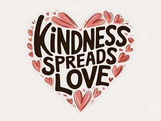  Kindness Spreads Love Heart Design with Hearts © Luthfi
