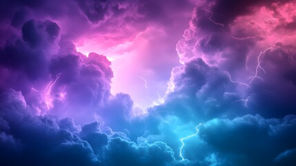 Obraz premium A sleek and atmospheric stormy background featuring a dynamic sky with soft, flowing clouds