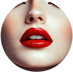 Obraz premium woman lips with red lips
