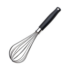 Modern Dough Whisk with Textured Handle Isolated on Transparent Background