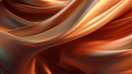 Obraz premium Flowing fabric with warm tones creating a calm and elegant atmosphere in a soft light setting