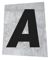 letter A klipping cut out paper collage