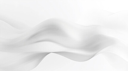 Obraz premium Abstract waving white fabric texture background, Abstract white background with a white circle in the middle. 
