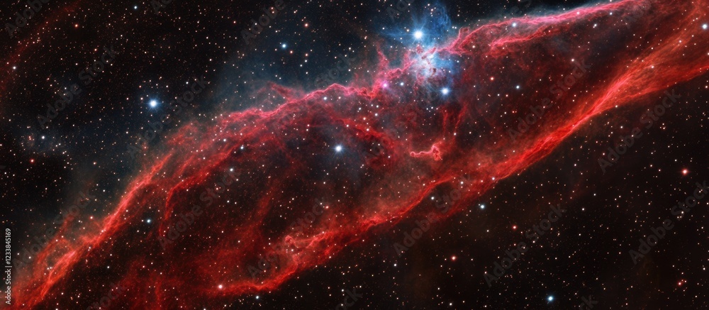 Poster Vibrant cosmic star field backdrop showcasing the vast universe with ample empty space for creative text placement