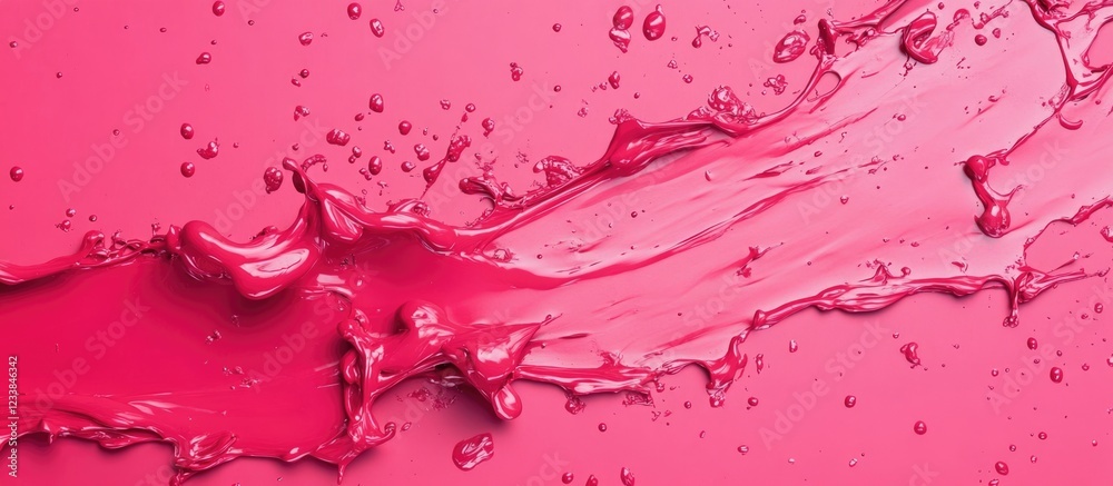 Aufkleber vibrant pink and red paint splash abstract background for modern posters and artistic design project