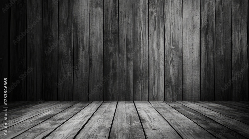 Aufkleber rustic grey wooden plank texture backdrop for design and presentation aged wood surface ideal for sh