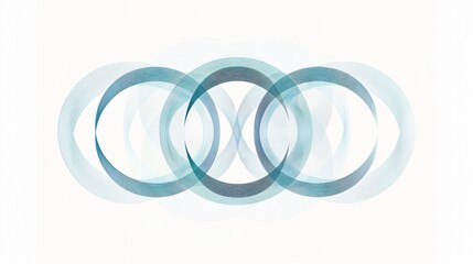 Naklejka premium Modern Linear Geometric Circles Design for Graphic Projects - Abstract Flat Vector Illustration