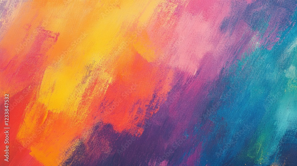 Poster Vibrant Colorful Abstract Background Featuring Diverse Chalk Art with Ample Space for Text Overlay or Design Elements