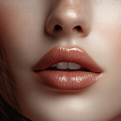Obraz premium close up lips of woman