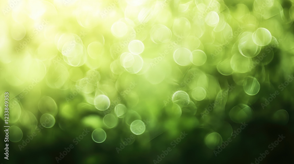 Poster vibrant blurred greenery background creating a serene and calming atmosphere for relaxation and natu