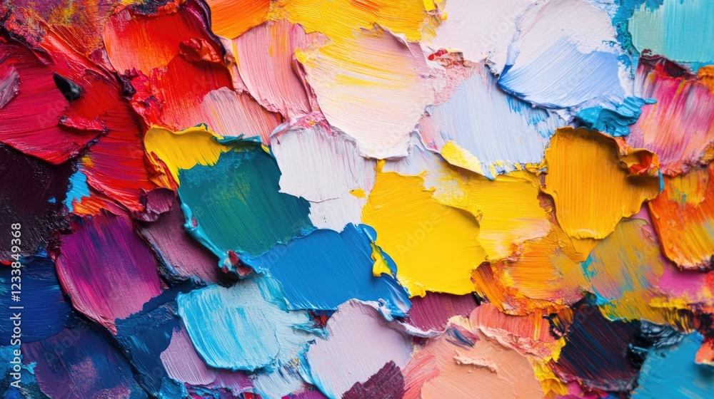 Leinwandbilder Vibrant Abstract Color Palette for Digital Art Featuring Text Copy Space in Various Shades and Textures