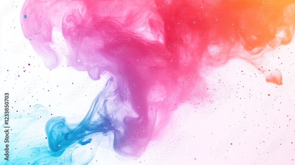 Aufkleber Vibrant Colorful Abstract Background with Fluid Patterns and Copyspace for Creative Design and Text Applications