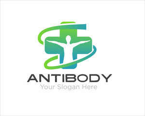 antibody health logo designs with cross health