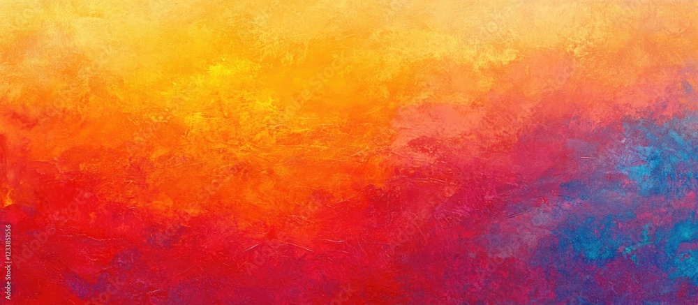 Aufkleber Vibrant sunset sky abstract canvas with rich colors and ample empty space for text or creative design elements.