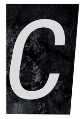 letter c klipping cut out paper collage