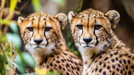 Cheetahs in Their Natural Habitat Capturing the Essence of African Wildlife and Safari Adventure