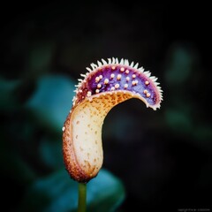 Unique Close-Up of Exotic Flower with Colorful Petals and Texture