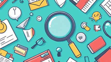 Efficient Calendar Event Search Icon for Scheduled Days - Symbol for Organizing Events and Appointments with Find Feature - 2D Digital Illustration on White Background