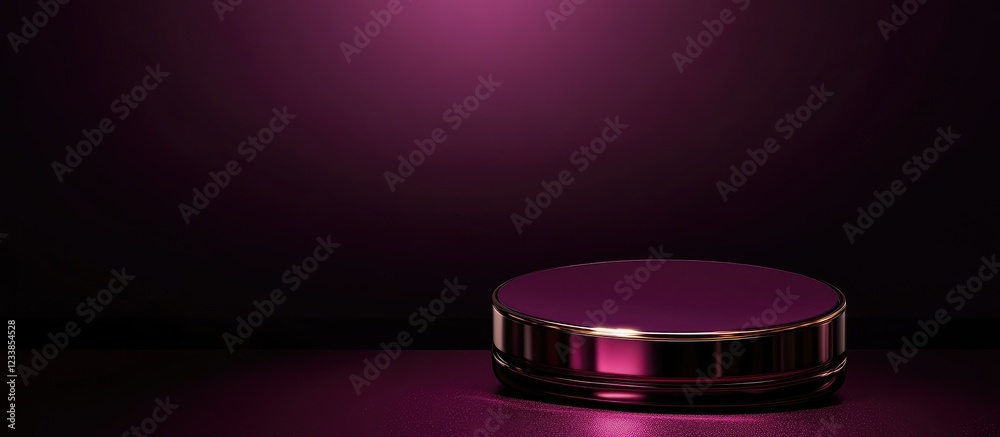 Aufkleber elegant mauve presentation background featuring a burgundy pedestal ideal for showcasing cosmetic pr