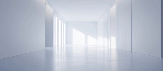 Blank White Baby Nursery Interior with Natural Light for Custom Text and Imagery