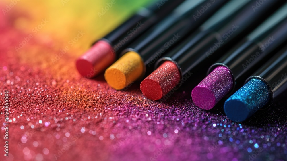 Poster vibrant colored powders for festival celebrations with colorful background and empty space for text 
