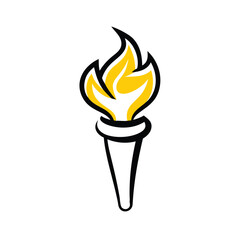 burning match on a black background