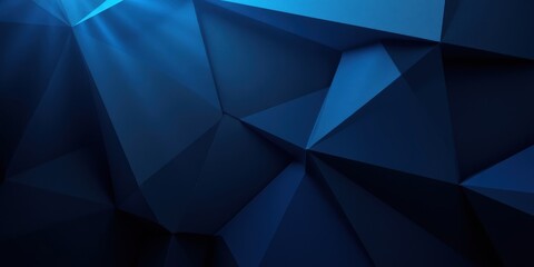 Obraz premium A mesmerizing close-up reveals a dark blue, intricately patterned triangle. Symmetrical smaller triangles interlock, crafting an illusion of depth and dimension