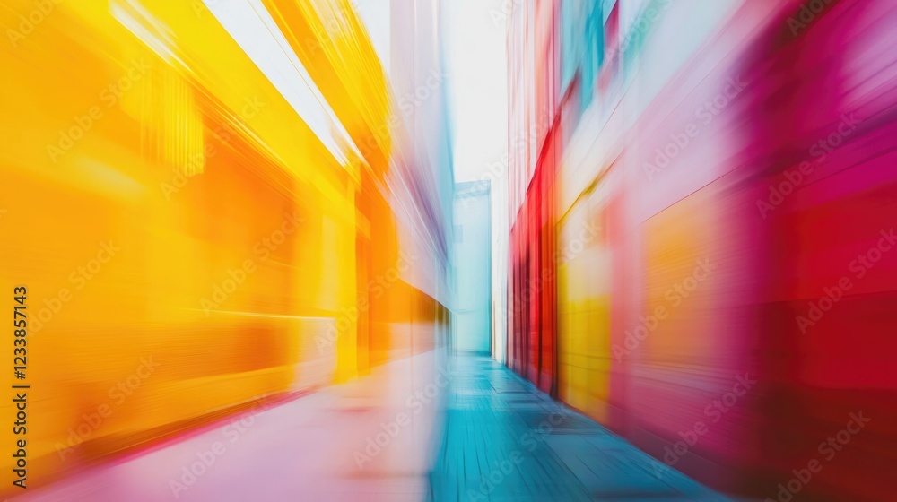 Poster Colorful Abstract Motion Blur Background for Creative Text Overlay and Design Projects