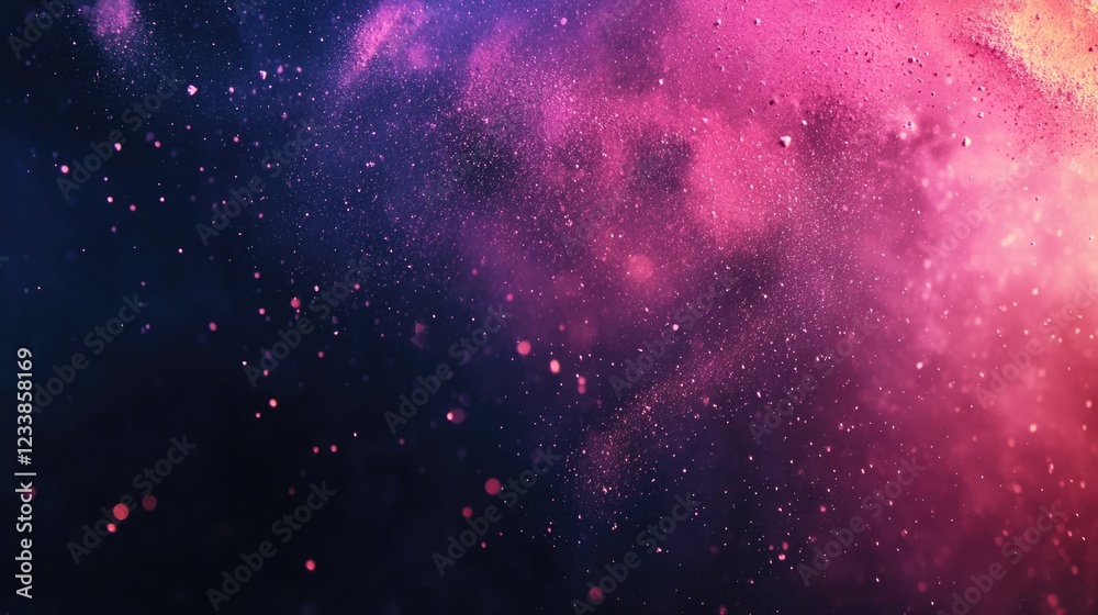 Poster Vibrant Color Explosion on Black Background with Copy Space for Dynamic Text and Creative Design Use