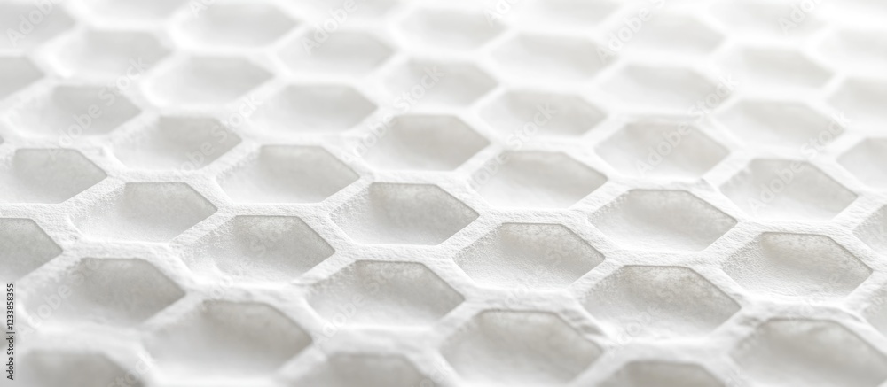 Poster white hexagon pattern background with ample space for text and graphics in clean modern design