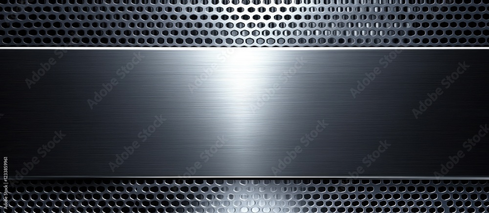 Aufkleber elegant abstract metal texture with embossed hexagons dark matte finish perfect for signage and adve