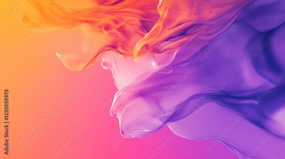 Poster Vibrant Abstract Fluid Art Background with Colorful Swirls Ideal for Text Overlay or Creative Designs
