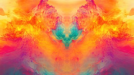 Fototapeta premium Psychedelic Colorful Smoke Abstract Art with Vibrant Hues and Copyspace for Text Use in Creative Projects