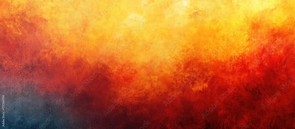 Poster vibrant sunset sky with rich colors on textured canvas providing ample empty space for customizable 