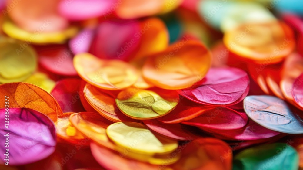 Aufkleber colorful abstract currency background with vibrant petals symbolizing wealth and abundance in a play
